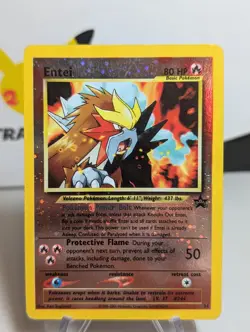 2001 Pokemon TCG Entei Black Star Promo #34 Reverse Holo Nintendo WOTC LP/NM - Image 1
