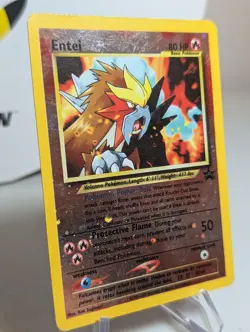2001 Pokemon TCG Entei Black Star Promo #34 Reverse Holo Nintendo WOTC LP/NM - Image 2