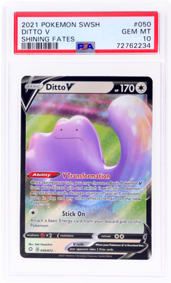 2021 Pokemon Sword and Shield Shining Fates Ditto V #50 PSA 10 - Image 1