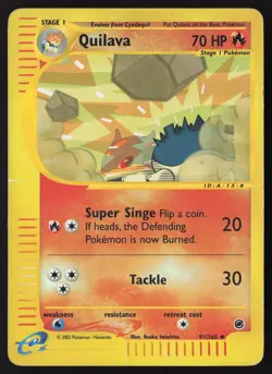 Quilava Reverse Holo 91/165 Pokemon Expedition - Image 1