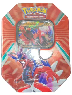 Pokemon Paldea Legends Tin x4 Booster Packs + Koraidon EX Promo FACTORY SEALED - Image 1