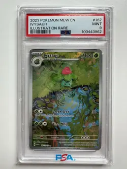 PSA 9 Ivysaur 167 English Pokemon 151 2023 Illustration Rare - Image 1
