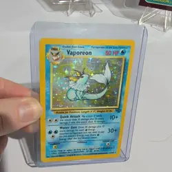 Pokemon TCG WoTC Vaporeon 12/64 Jungle Holo Vintage Rare Heavily Played/Damaged - Image 2