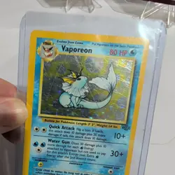 Pokemon TCG WoTC Vaporeon 12/64 Jungle Holo Vintage Rare Heavily Played/Damaged - Image 3