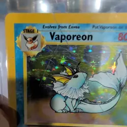 Pokemon TCG WoTC Vaporeon 12/64 Jungle Holo Vintage Rare Heavily Played/Damaged - Image 4