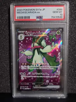 PSA 10 GEM MINT Japanese Meowscarada ex 086/073 Triplet Beat SR Holo Pokemon - Image 1