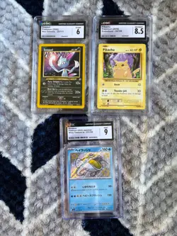 Graded Pokemon Bundle CGC - Pikachu, Vintage Sneasel (Neo Genesis) + - Image 1
