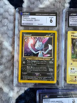 Graded Pokemon Bundle CGC - Pikachu, Vintage Sneasel (Neo Genesis) + - Image 2