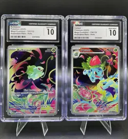 Pokemon Connecting Art Bulbasaur & Ivysaur Holo CGC Lot 133/132 134/132 - Image 1