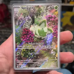 Pokemon Sprigatito Illustration Rare Holo SV02 Paldea Evolved 196/193 HP 60 - Image 1