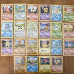 Pokemon 1999 Base Set Card Lot 22 Wizards Pikachu Squirtle Charmander Bulbasaur - Image 1