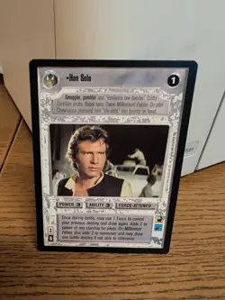 1995 Star Wars CCG Han Solo Black Border Card Decipher/Lucasfilm - Image 1