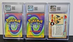 Lot 3 CGC Grade 8,8.5,8.5Topps 1999 POKEMON CHARIZARD 1st PRINT Blue Logo Card - Image 2