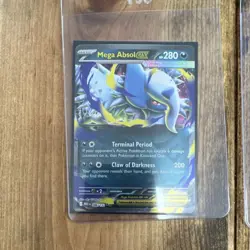 Pokemon Mega Evolution EX Holo Card Lot - Heracross, Lopunny, Absol, Sharpedo - Image 3