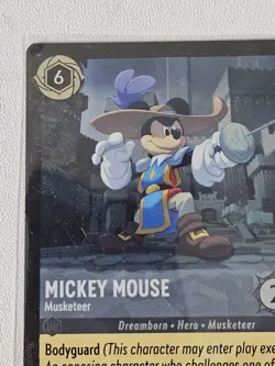186/204 MICKEY MOUSE MUSKETEER THE FIRST CHAPTER FOIL RARE DISNEY LORCANA CARD - Image 2