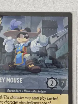 186/204 MICKEY MOUSE MUSKETEER THE FIRST CHAPTER FOIL RARE DISNEY LORCANA CARD - Image 3