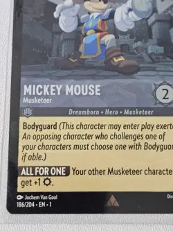 186/204 MICKEY MOUSE MUSKETEER THE FIRST CHAPTER FOIL RARE DISNEY LORCANA CARD - Image 4