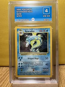 Pokemon Gyarados Holo Card 6/102 Base Set 1999 Rare Graded PG 4 VG-EX - Image 1