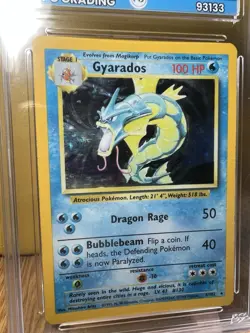 Pokemon Gyarados Holo Card 6/102 Base Set 1999 Rare Graded PG 4 VG-EX - Image 2