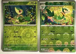 Pokemon TCG Snivy Regular & Servine Holo Pokeball EN 2025 Lot 2 Cards English - Image 1