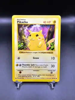EX - Pikachu - 58/102 - Shadowless - Red Cheeks - Base Set - Pokemon Card - Image 1