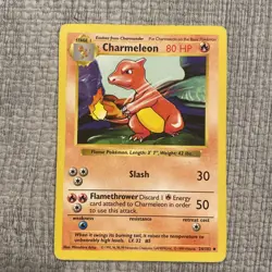 CHARMELEON - 24/102 - Base Set SHADOWLESS - Pokemon Card - HP - Image 1