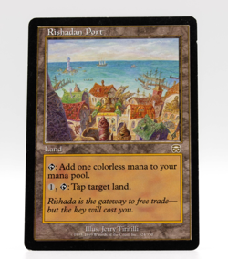 Rishadan Port Mercadian Masques Rare Land MTG LP - Image 1