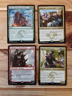 MTG Khans of Tarkir RARE/MYTHIC Lot of 44 Different - FRENCH - NM - Image 2