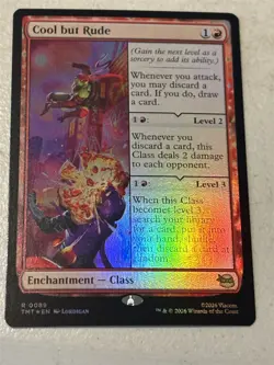 mtg foil Cool but Rude, red class enchantment, TMNT, unplayed - Image 1