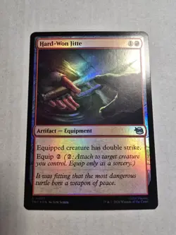 1x Hard-Won Jitte - Foil MTG Teenage Mutant Ninja Turtles NM Magic Foil - Image 1