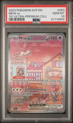 2023 POKEMON SVP EN-SV BLACK STAR PROMO 151 ULTRA-PREM COLL #053 MEW EX PSA 10 - Image 1