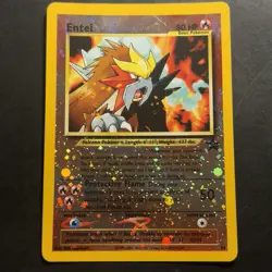 Pokemon Vintage Reverse Holo Promo #34 Entei WoTC Black Star - Image 1