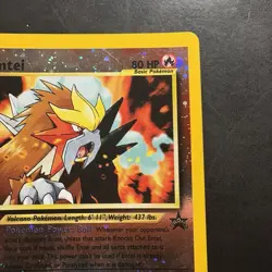 Pokemon Vintage Reverse Holo Promo #34 Entei WoTC Black Star - Image 3