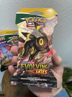 Evolving Skies Sleeved Pokemon Booster Pack Complete Full Art Set (4 Packs) - Image 2