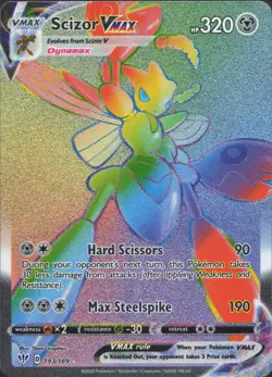 Pokemon TCG - Scizor VMAX 193/189 Rare Rainbow Darkness Ablaze - 967 - Image 1