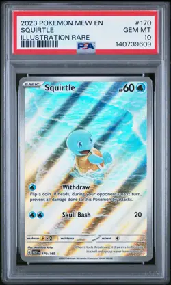 PSA 10 GEM MINT Squirtle Illustration Rare 170/165 SV Pokemon 151 2023 English - Image 1