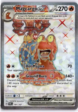Pokemon - Magcargo ex - 191/167 - SV06: Twilight Masquerade - Holo - Ultra Ra NM - Image 1