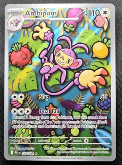 Pokemon Ambipom 107/094 Illustration Rare Phantasmal Flames Near NM Pack Fresh! - Image 1