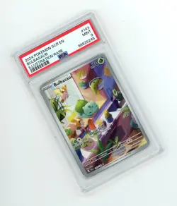 2024 Pokemon BULBASAUR ILLUSTRATION RARE 143/142! FULL ART PSA GRADED 9 MINT - Image 1