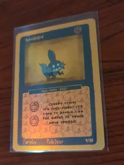 Pokederp Halloween Zombie Muddy Holo Mudkip 9/36 Custom Derpy Card - Image 2