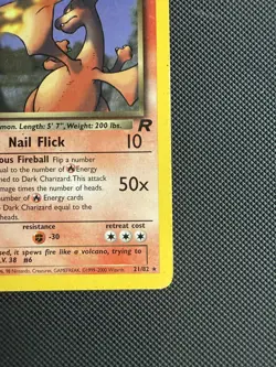 Dark Charizard Team Rocket 21/82 Non-Holo Card - Image 4