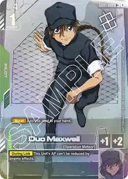 Gundam Card Game: Duo Maxwell GD01-090 Tournament Winner Alt Art - Image 1