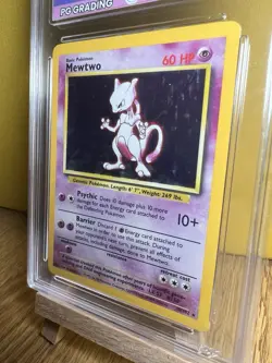 Pokemon Mewtwo Card Base Set 10/102 Rare Holo Graded PG 4 VG-EX - Image 3
