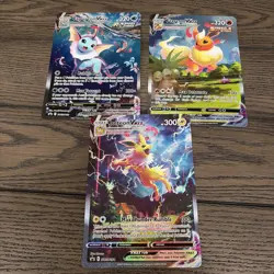 Pokemon Jumbo Cards Flareon VMAX, Vaporeon VMAX, Jolteon VMAX Set of 3 nM - Image 1