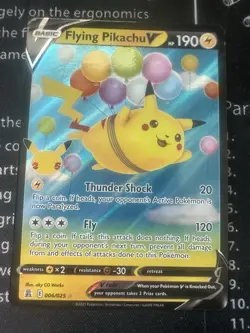 Pokemon Celebrations Flying Pikachu v Holo Card 006/025 Ultra Rare NM Condition - Image 1