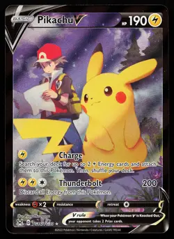 Pikachu V TG16/TG30 Ultra Rare Lost Origin Pokemon Card - Image 1