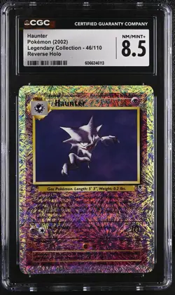CGC 8.5 Haunter 2002 Legendary (Collection) 46/110 Reverse Holo Pokemon Card - Image 1