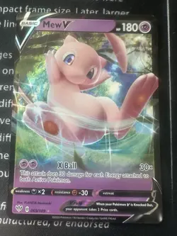 Pokemon Darkness Ablaze Mew v Holo Ultra Rare Card 69/189 NM Condition - Image 1