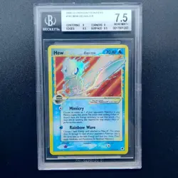 2006 Pokemon Gold Star Ex Dragon Frontiers English #101/101 Mew Holo NM+ BGS 7.5 - Image 1