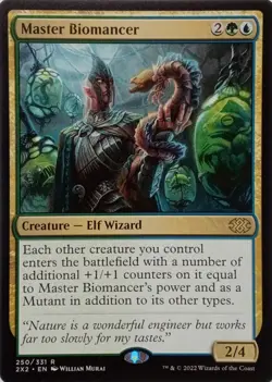 250/331 MASTER BIOMANCER RARE DOUBLE MASTERS 2022 MTG CARD - Image 1